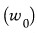The natural angular-frequency symbol, w with subscript zero