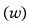 The driving angular-frequency symbol, w