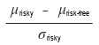 (μ_risky − μ_risk-free)/σ_risky