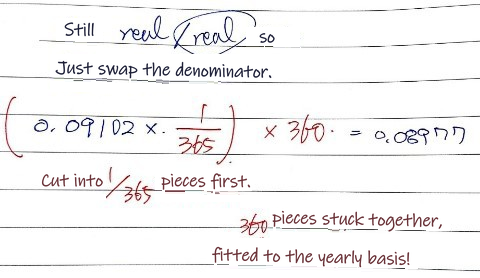 Equation from the original notes