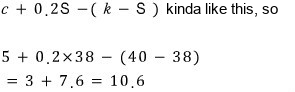 Equation from the original notes