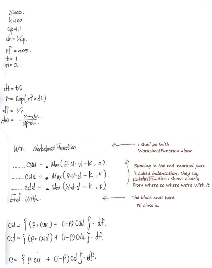 Equation from the original notes
