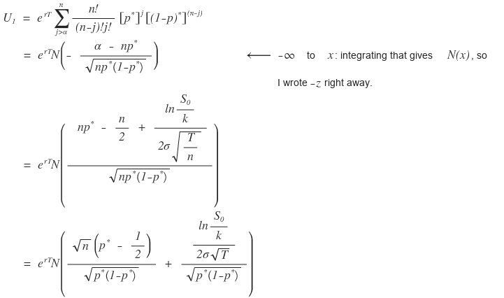 Equation from the original notes