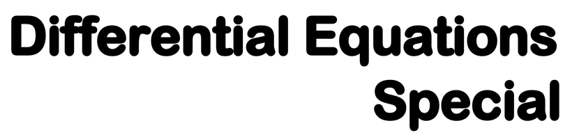 Title banner: Differential Equations Special