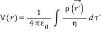 Coulomb-potential integral for a continuous charge density