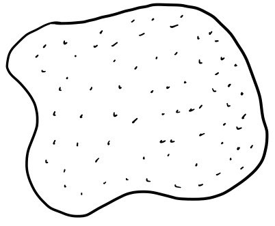 Localized continuous charge distribution