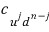 c_{u^{j}d^{n-j}}
