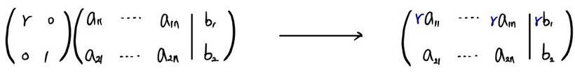The scaling as multiplication by (r 0; 0 1)
