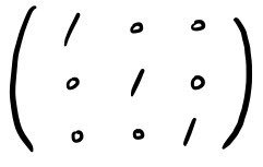 The 3 by 3 identity matrix