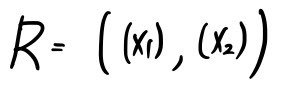 R = ((X₁), (X₂)): the eigenvectors stacked as columns