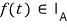 f(t) ∈ I_A