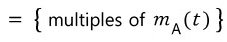 The same set: all the multiples of m_A(t)
