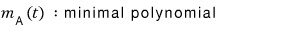 The minimal polynomial m_A(t)
