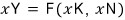 XY = F(xK, xN)