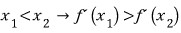 X_1 < x_2 \to f&rsquo;(x_1) > f&rsquo;(x_2)