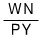 W N over P Y