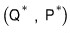 \left( Q^{} \quad , \quad P^{} \right)