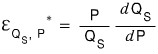 E_{Q_{S}, \quad P}^{*} \quad = \quad \frac{P}{Q_{S}}\frac{dQ_{S}}{dP}