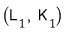 the point L sub 1, K sub 1