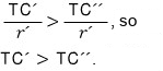 TC&rsquo;/r&rsquo; is greater than TC&rsquo;&rsquo;/r&rsquo;, so TC&rsquo; is greater than TC&rsquo;&rsquo;