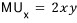 MU_x = 2xy