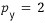 p_y = 2