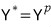 Y^* = Y^p