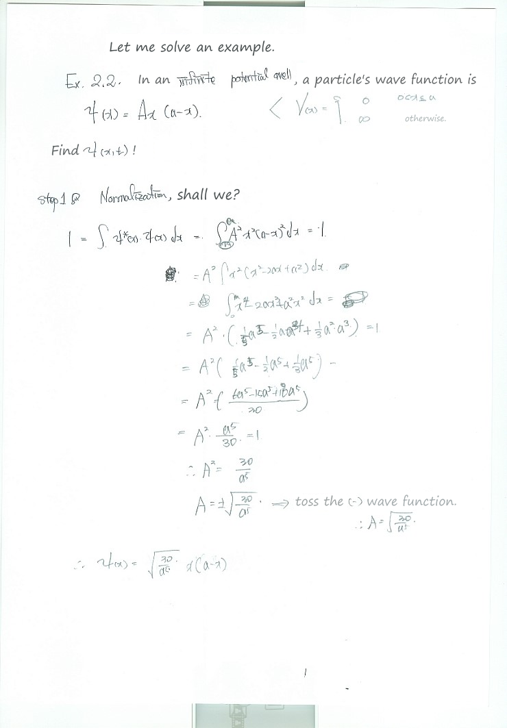 Equation from the original notes