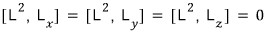 Definition of total angular momentum squared as the sum of the squares of its three Cartesian components