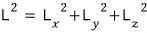 Zero commutator between total angular momentum squared and any one angular-momentum component