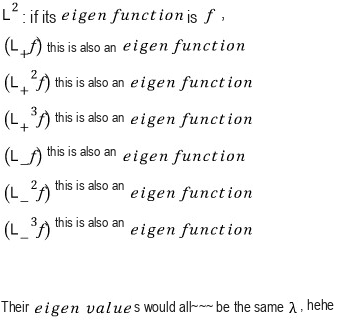 Conclusion that applying L plus or L minus preserves the eigenvalue of total angular momentum squared