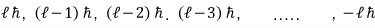 Allowed L z eigenvalues from minus l hbar through plus l hbar