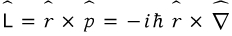 Quantum angular-momentum vector written as minus i hbar times r cross del
