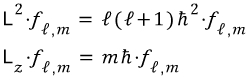 Final simultaneous eigenvalue equations for f sub l m