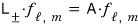 Ladder operator acting on f sub l m with an unknown coefficient A