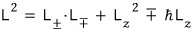 Identity expressing the ladder-operator product through L squared and L z