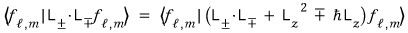 Inner-product equation relating the squared coefficient A to a ladder-operator expectation value