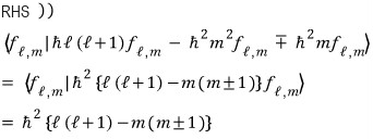 Right-hand-side evaluation using the L squared and L z eigenvalues