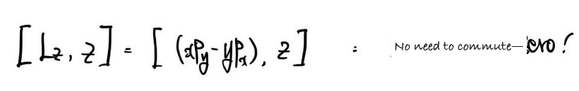 Short handwritten derivation that L z commutes with z