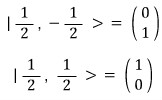 The standard column-vector basis one zero and zero one