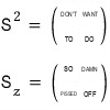 A generic two-by-two matrix with four unknown entries
