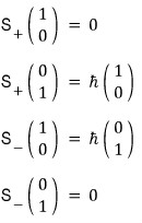 Raising operator acting on the two standard spinors