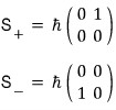 Lowering operator acting on the two standard spinors