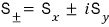 Relations expressing S x and S y in terms of S plus and S minus