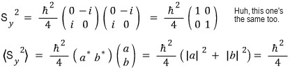 Localized observation that S y squared gives the same result