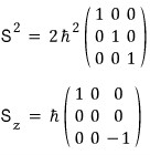 Three-by-three matrix representations of S squared and S z for spin one