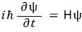 The time-dependent Schrodinger equation i hbar partial psi by partial t equals H psi
