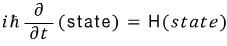 The time-dependent Schrodinger equation written for an abstract state