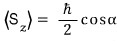 The constant z component of the spin expectation value