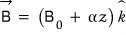 Intermediate model with the z component B zero plus alpha z